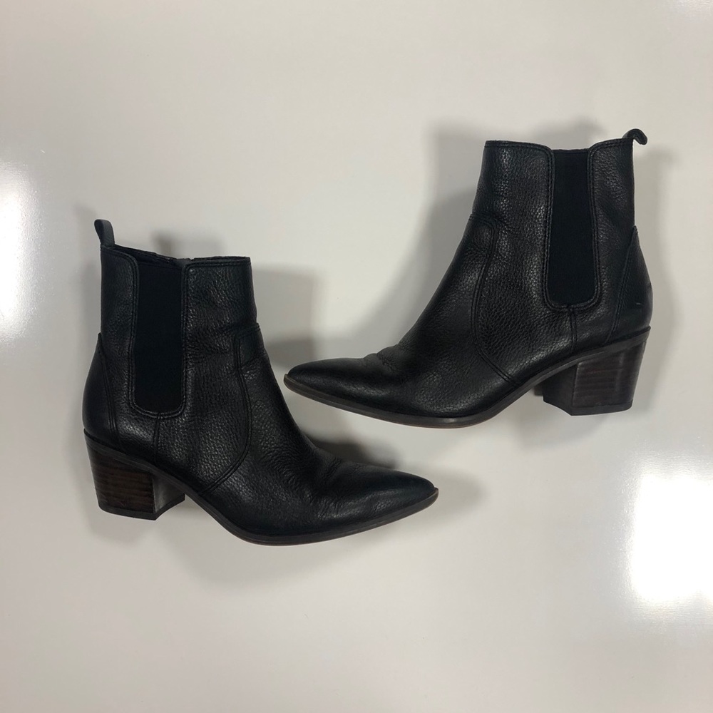Franco Sarto - Sager Leather Chelsea Boots Black